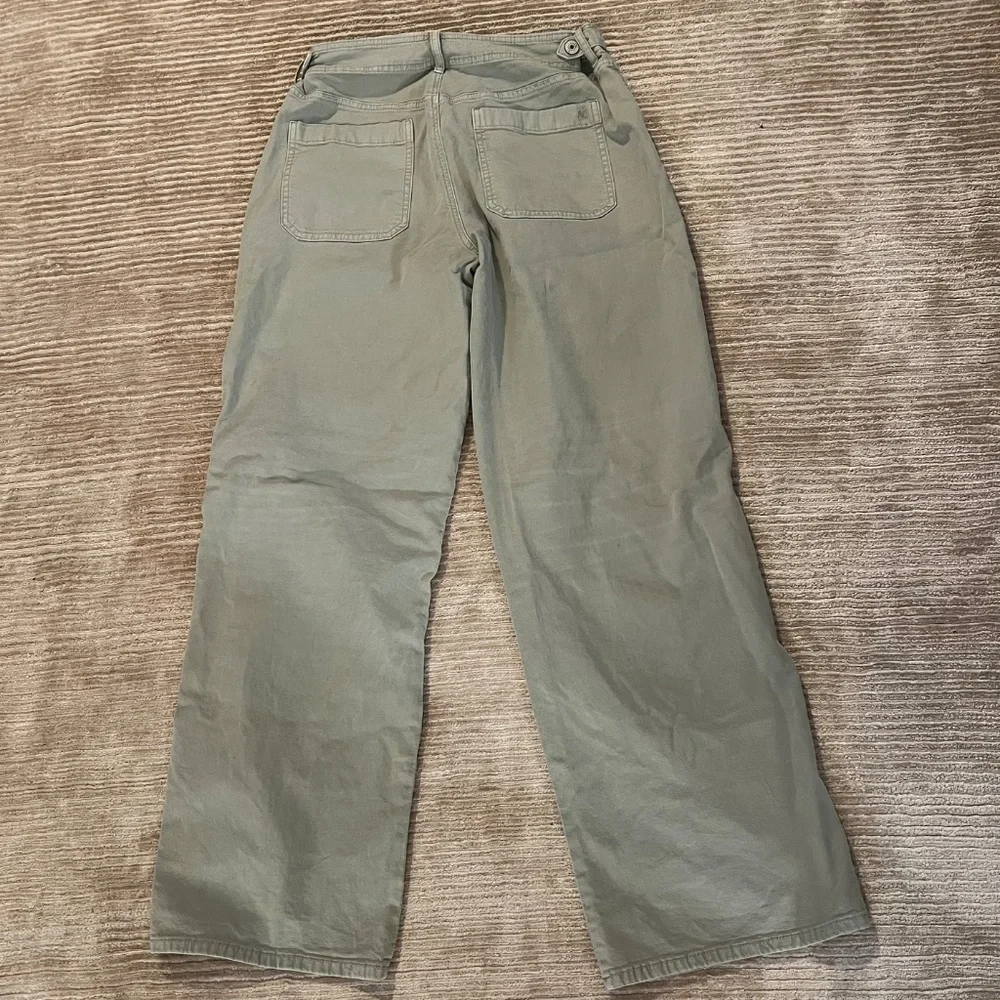 American Eagle Outfitters Wide Leg Pants - Olive Green
